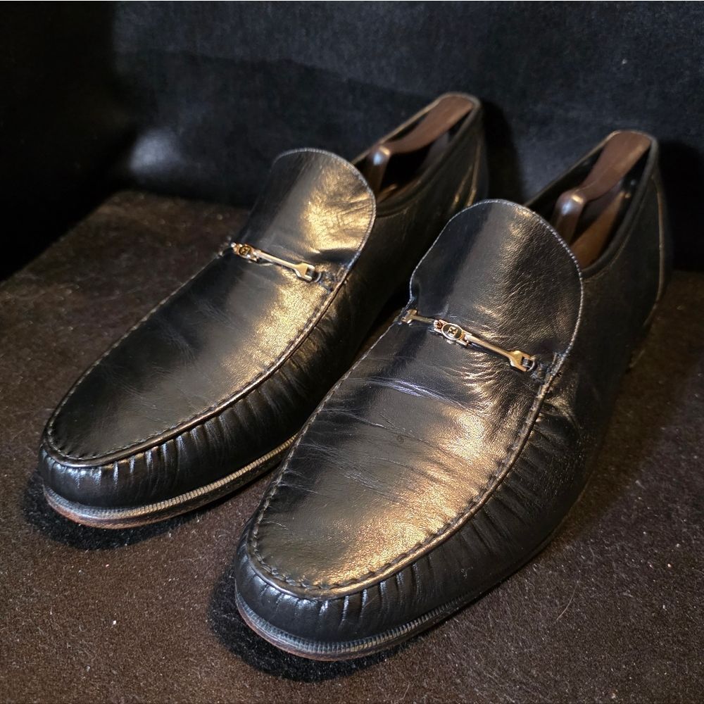 Florsheim Black Leather Men's Slip-On Loafers